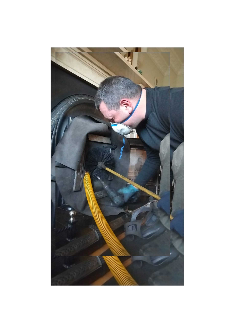 Chimney sweep Gerry is done